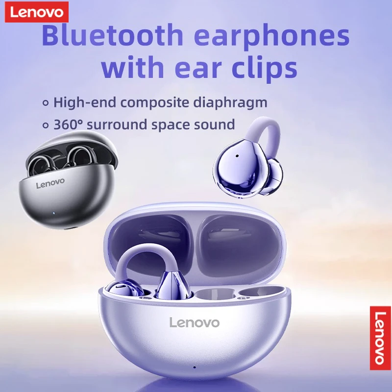 Lenovo Wireless Bluetooth 5.4 Kopfhörer TWS Panorama-Soundeffekte, extrem lange Akkulaufzeit, angenehm zu tragende Kopfhörer, TA410 Image