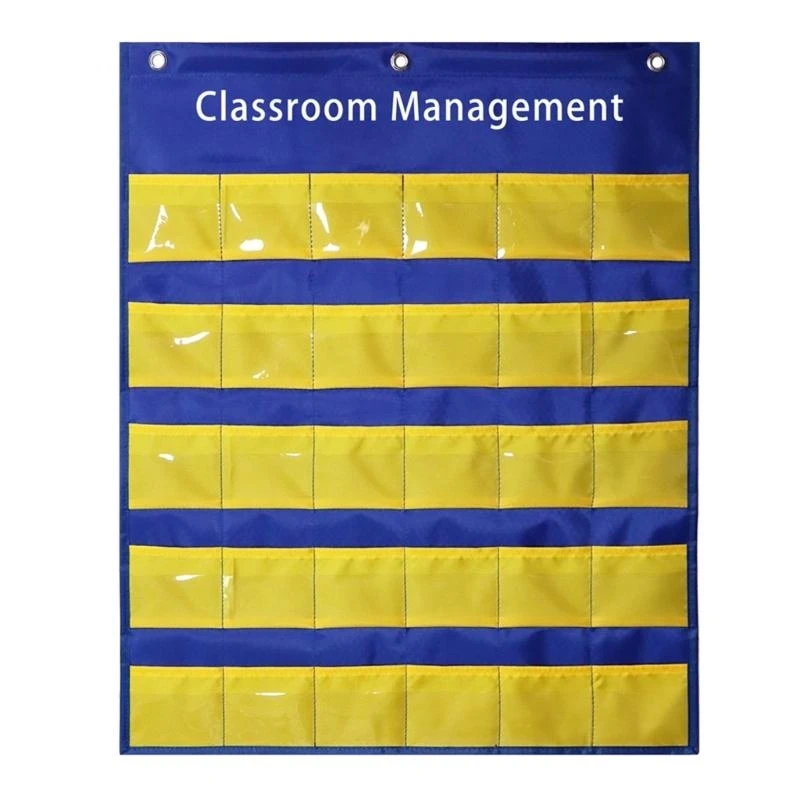 Organisations-Center-Taschendiagramm für Vorschule, Homeschool, Schulanfang Image