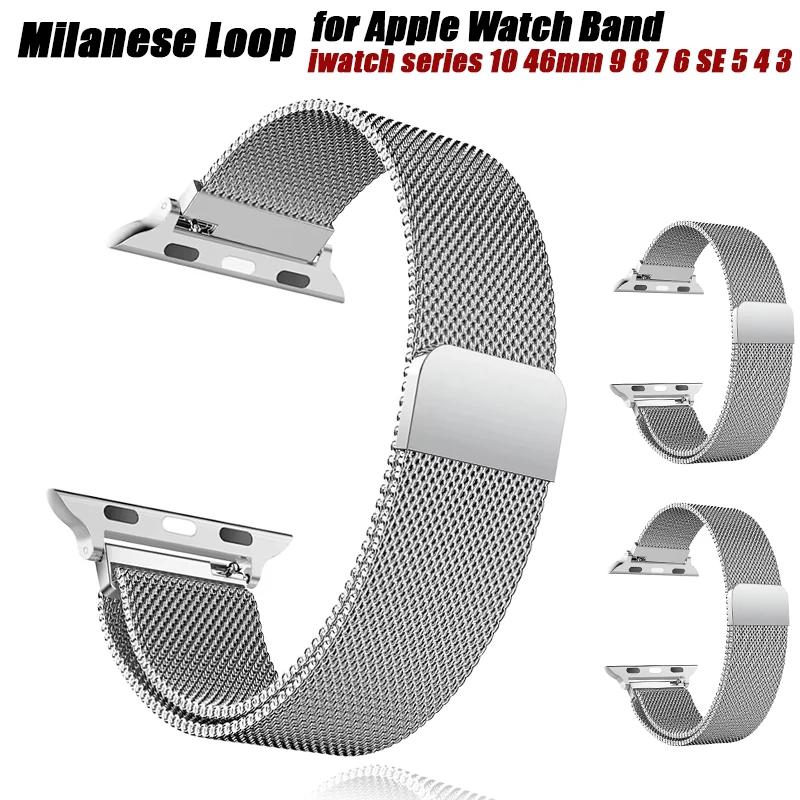 Splitter-Milanese-Loop-Armband für Apple Watch Band 44 mm 40 mm 45 mm 41 mm 42 mm 38 mm 49 mm Metall iWatch Serie 10 46 mm 9 8 7 6 SE 5 4 3 Image