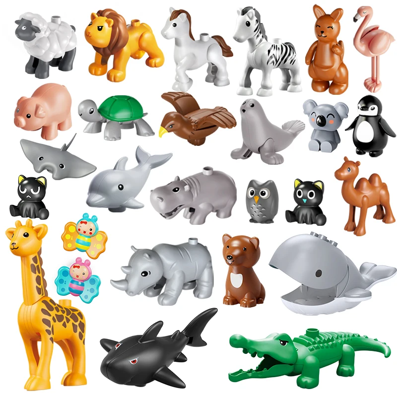 26 teile/satz Große Größe Figur Tiere Block Bauernhof Serie Große Bausteine Tiere Serie Spielzeug Für Kinder Kinder Party Geschenk