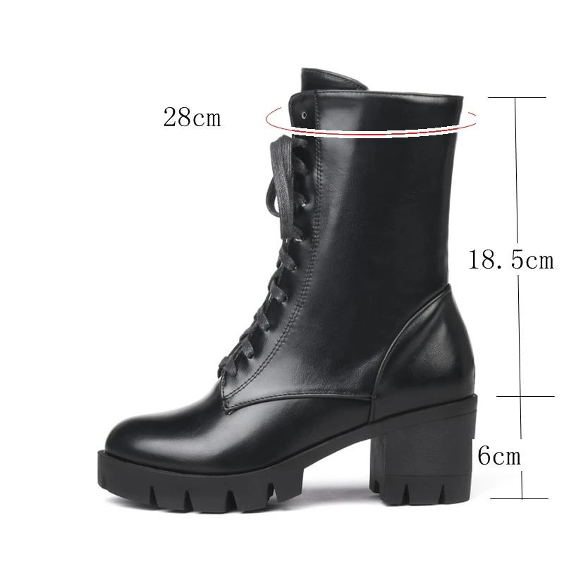 SIMLOVEYO Gummi Lace Up Schwarz Herbst Chunky Stiefel große größe 46, Stiefeletten Frauen Plattform Schuhe Damen schuhe frauen schuhe Heißer