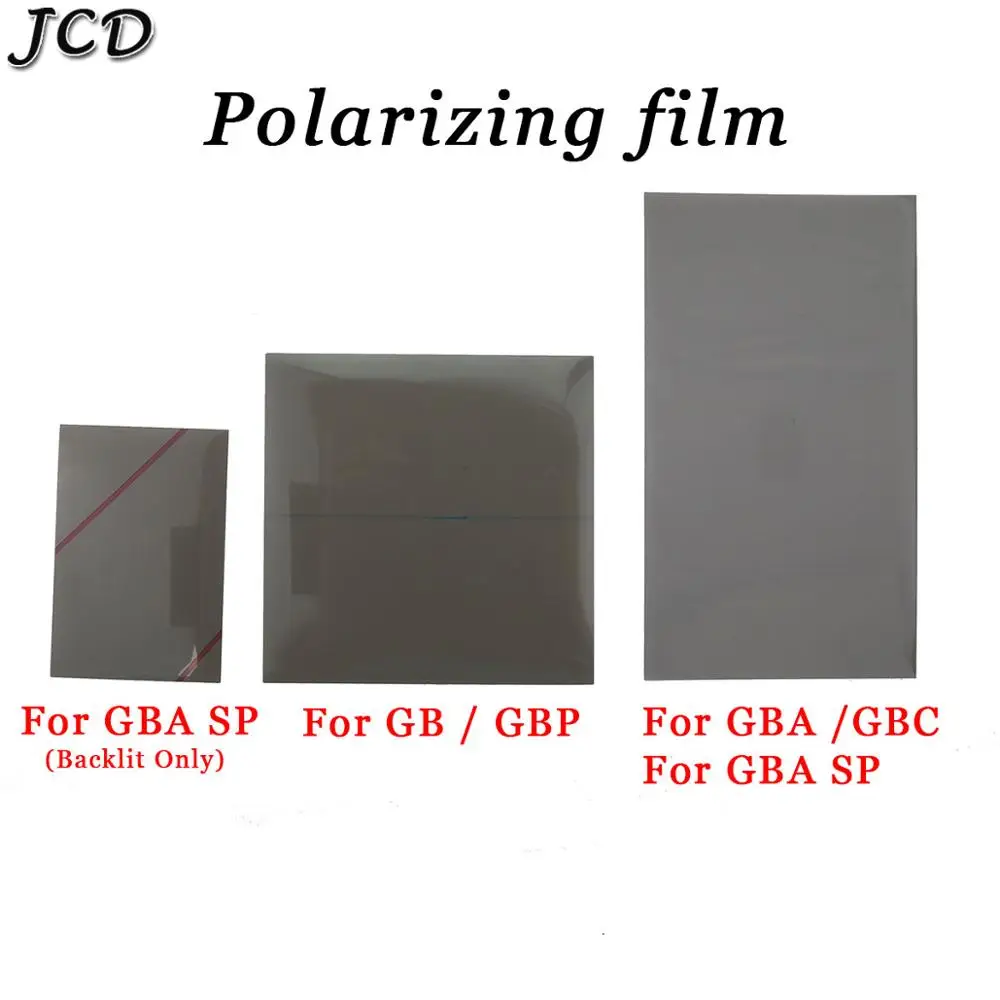 JCD 5PCS Polarisierte Polarisator Filter Film Blatt Für Gamboy GB DMG GBP Polarisierende Für GBA GBC GBASP GBA SP NGP WSC Image