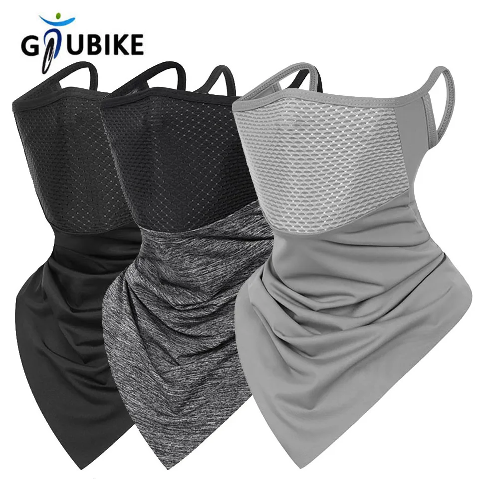 GTUBIKE Sommer Sport Maske Vollgesichts Fahrrad Halstuch Radfahren Bandana UV Schutz Maske Motorrad Eis Seide Hängen Ohr Schal Image