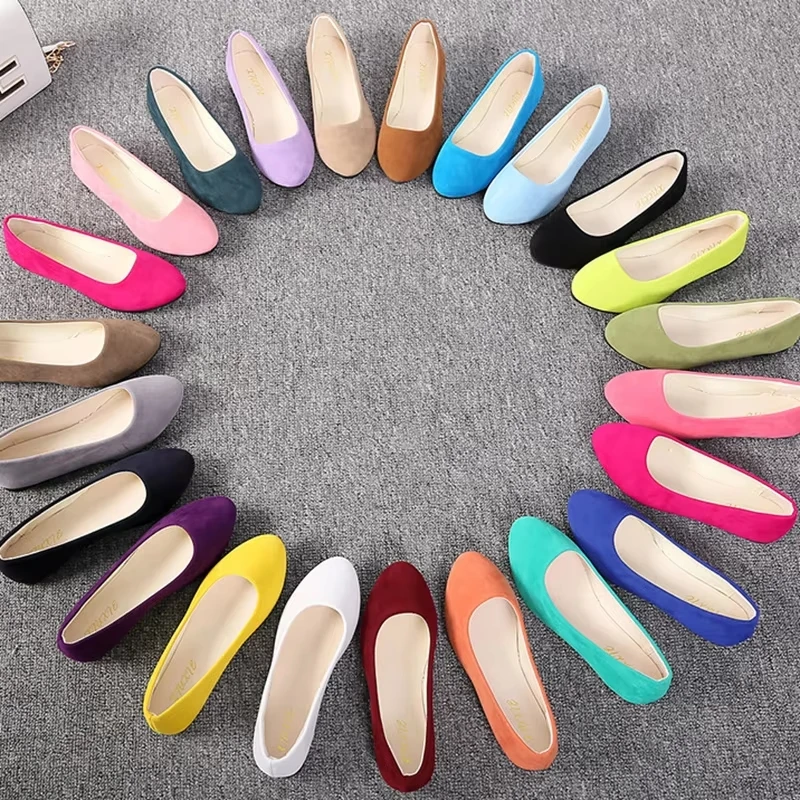 Frau Wohnungen Casual Runde Kappe Nette Wohnungen Flock Mocasines Ballerina Kirche Wohnungen Weibliche Wildleder Elegante Weiche Sohle Mama Schuhe