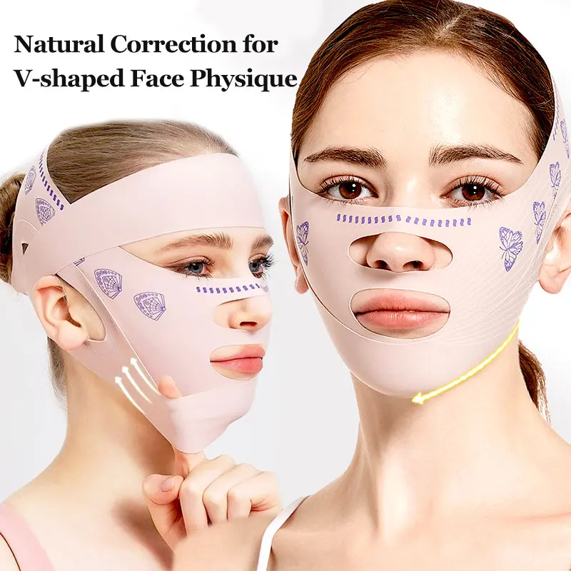 V Linie Former Kinn Wange Lift Up Gürtel Anti Falten Gurt Gesicht Abnehmen Verband Frauen Face Lifting Gesichts Schönheit Hautpflege Werkzeuge Image