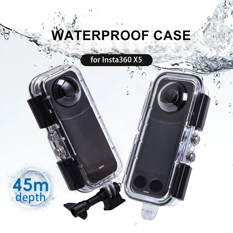 Unsichtbare Tauchhülle für Insta360 X5 45M Unterwasser wasserdichte Tauchgehäuseabdeckung Schutzhülle für Insta360 X5 Gehäuse Image