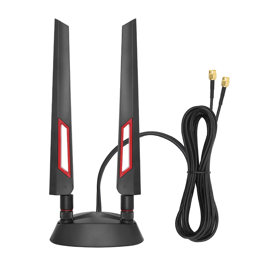 High Gain 2,4G 5,8G 5G Dual Frequenz Verlängerung Kabel Externe Antenne Magnetische Saug Basis Für ASUS Wifi router Drahtlose Karte Image