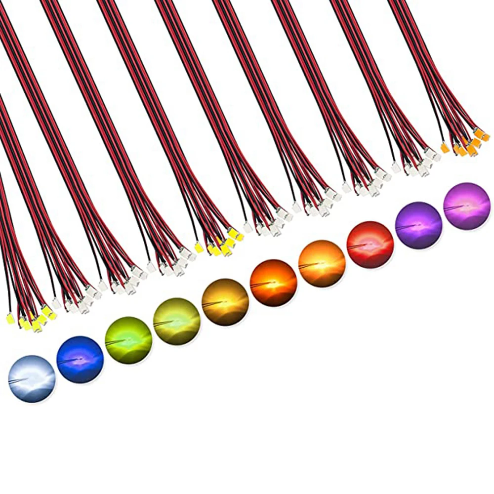 50 Teile/beutel 0402 0603 DIY SMD Lampe Wired Micro Litz Led Vorgelötet Chip Wired 3V Eisenbahn Modell spielzeug Licht DIY Führt Drähte 30cm Image