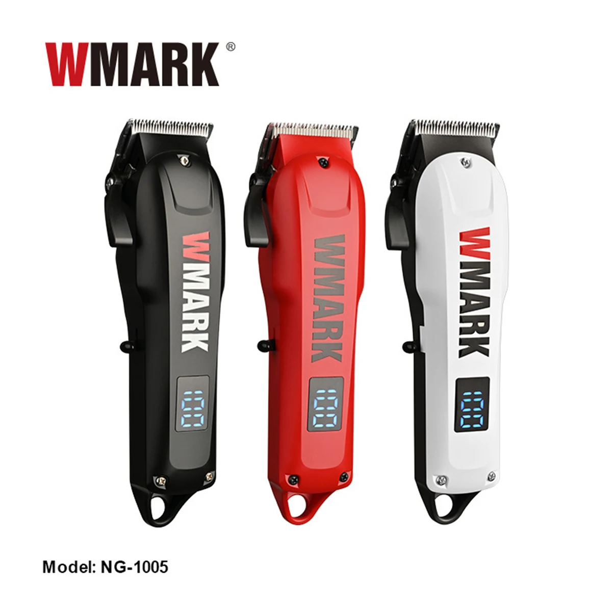 WMARK NG-1005 Herren-Haarschneidemaschine, professioneller Haarschneider, kabellose LED-Anzeige, geräuscharme Haarschneidemaschine für Männer, Friseur Image