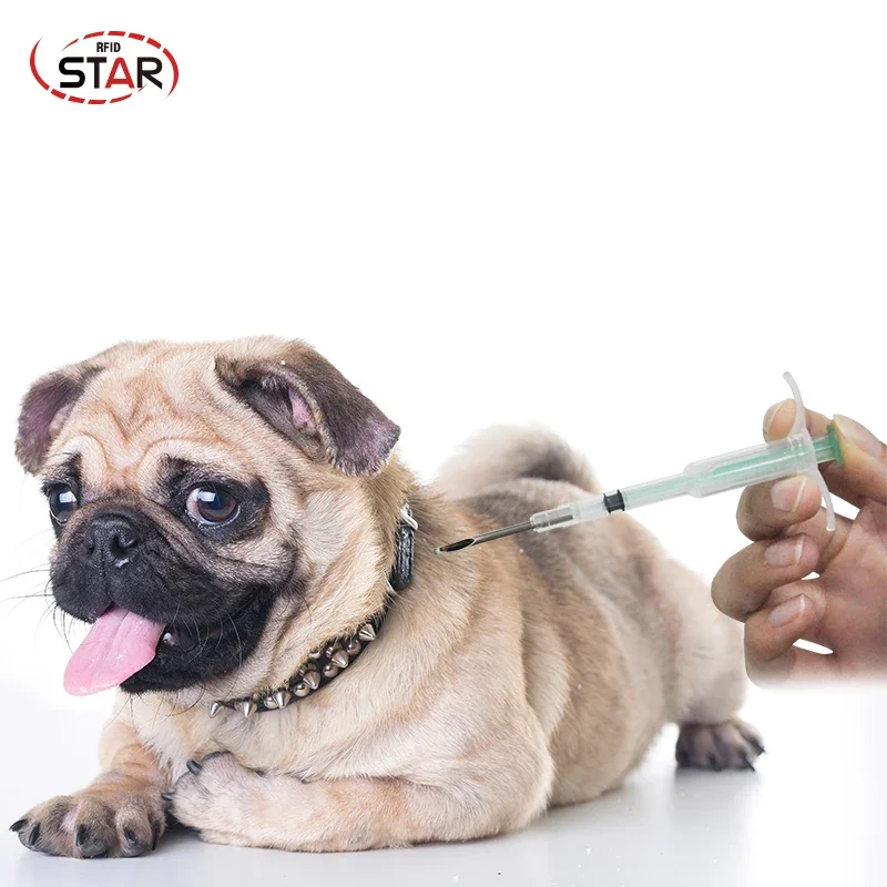 20 stücke 2,12*12mm NFC Pet Microchip Spritze Tag216 Tier Hund RFID injektor 13,56 mhz Rfid Microchip Spritzen für identifizierung Image