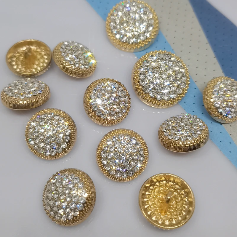 18/23/25MM Runde Metall Strass Knöpfe Für Kleidung DIY Nähen Zubehör Großhandel Luxus Mode Dekor Taste bekleidung DIY Image