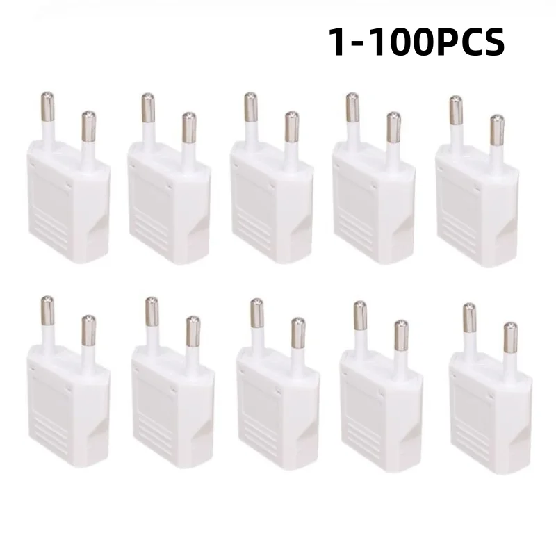 1-100 stücke 4,0/4,8mm EU Stecker Adapter EU UNS Israel Zu Euro KR BR Brasilien Stecker konverter Amerikanischen Reise Power Adapter Steckdose Image