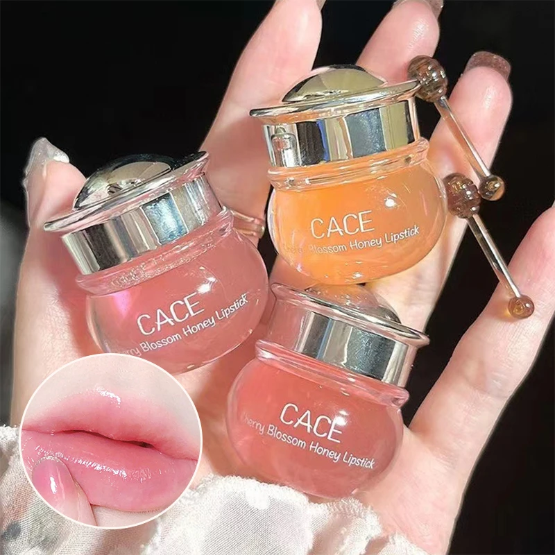 CACE Cherry Blossom Honey Lippenbalsam – tief feuchtigkeitsspendend und aufpolsternd, wasserreiches, glänzendes Finish, nicht klebend, Image