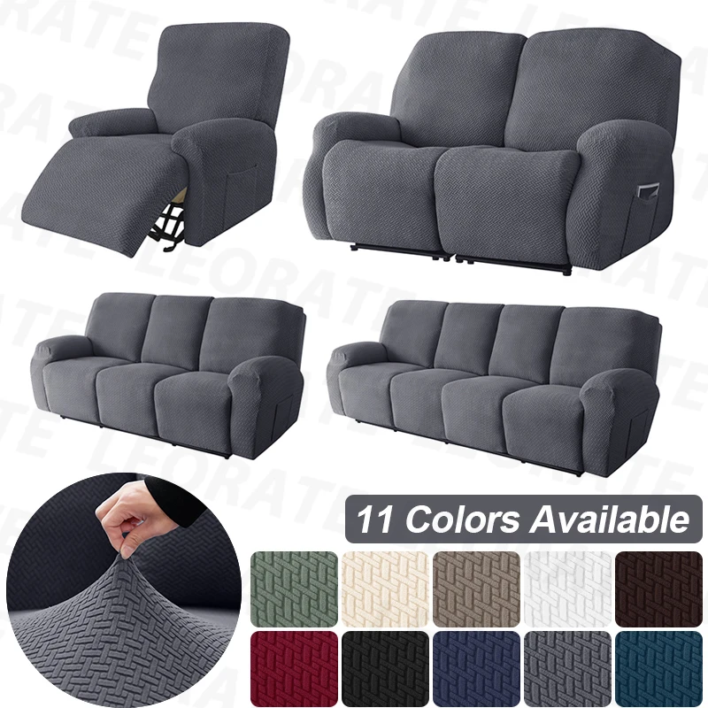 Gestrickter Sofabezug für Liegestühle, Jacquard-Stretch-Sofabezug, elastischer Sofabezug für Zuhause, Haustiere, kratzfester Couchbezug