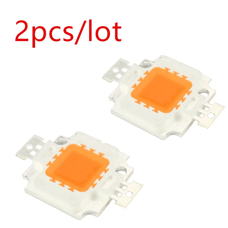2 Stück Vollspektrum 9–12 V 10 W LED-Chips wachsen Licht 900 mA Perlen Pflanzenlampe Dioden Wachstumsbeleuchtung für Gartenblüte Hydrokultur