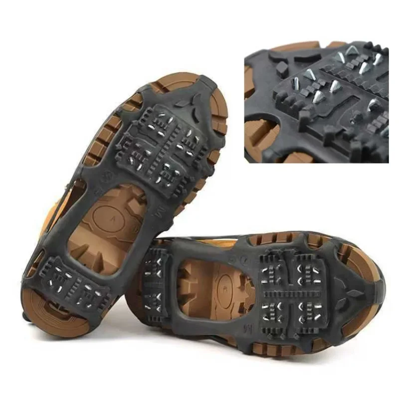 24-Zahn-Spikes, Eisgreifer, Angeln, Klettern, Eis, Steigeisen, Schnee, rutschfest, Schuhüberzug für Schuhe Image