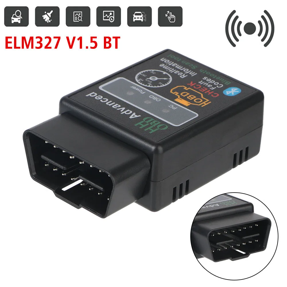 Obd2 schnitts telle adapter code leser auto diagnose scanner bluetooth v5.0 detektor für ios/android autozubehör elm327 Image