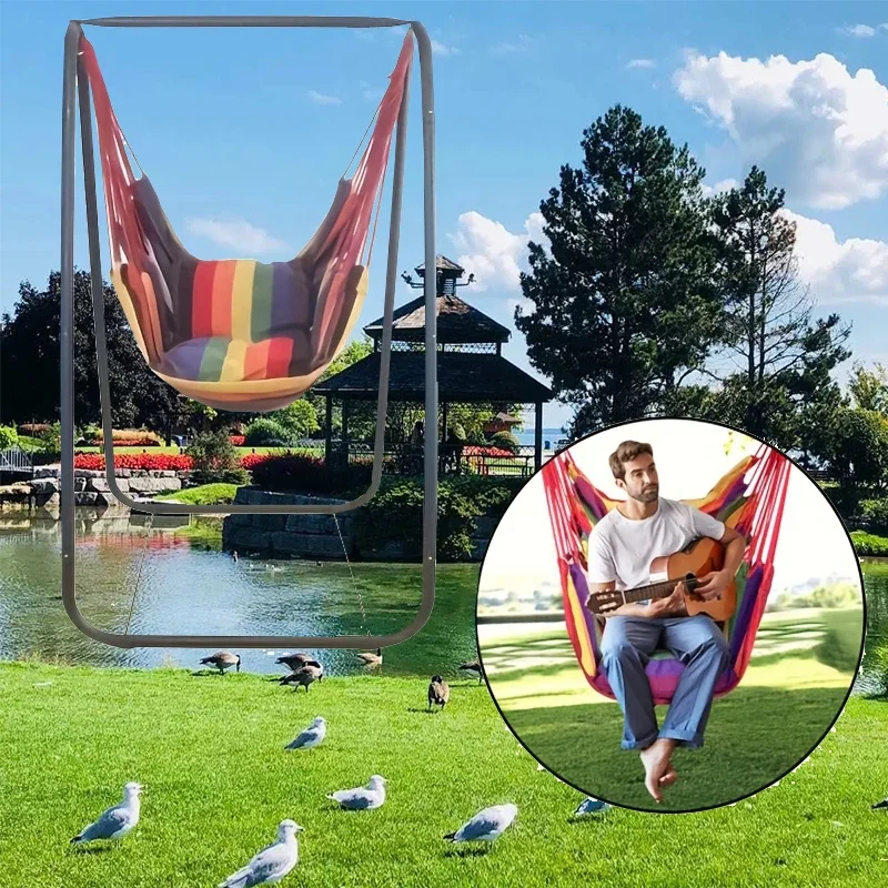 Neue Outdoor Schaukel Hängematte Stuhl Leinwand Freizeit Stuhl Kein Kissen Oder Kissen Schlafsaal Hängematte Schaukel Schaukel Stuhl (Mit Lagerung Tasche