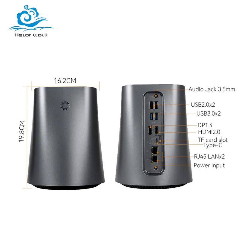 Home NAS-Mini-PC mit Inter N100/N150/AMD R7 5825U, unterstützt WIN10 Linux mit 2xUSB2.0 2xUSB3.0 1xHDMI2.0 1xTYPE-C 1xTF Computer