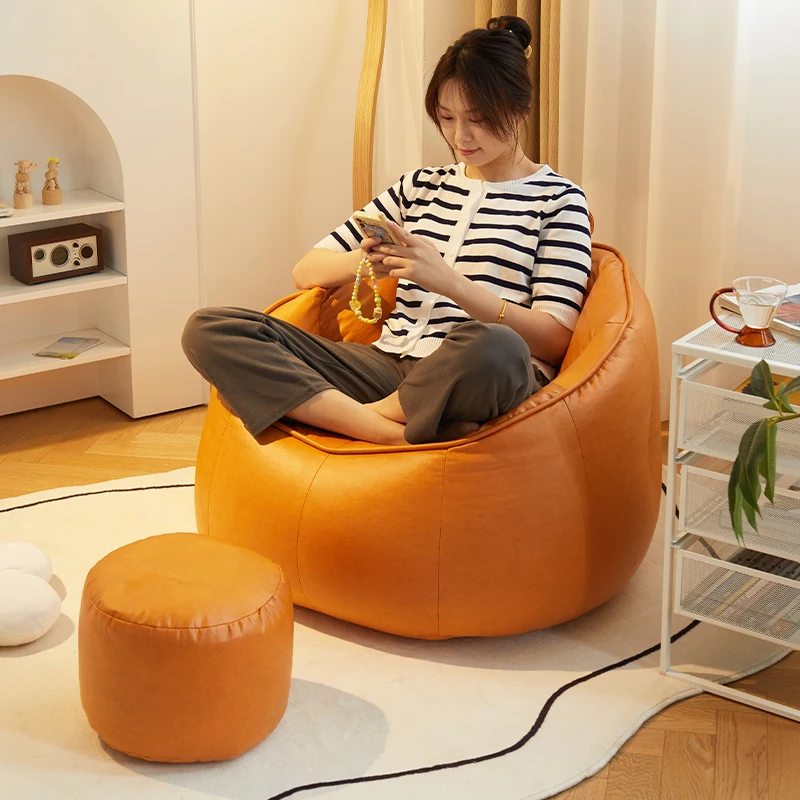Schlafzimmer Faul Sofa Mit pedale Boden Sitz Couch Faux Leder Sitzsack Einzigen Sofa Sessel Hocker sofas für wohnzimmer möbel