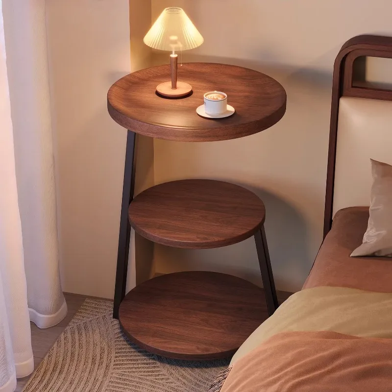 Moderner Holz-Nachttisch Beistelltisch Schrank Schlafzimmermöbel 2 Schubladen Stauraum USB-Ladefunktion Platzsparende Möbel Schlafzimmer