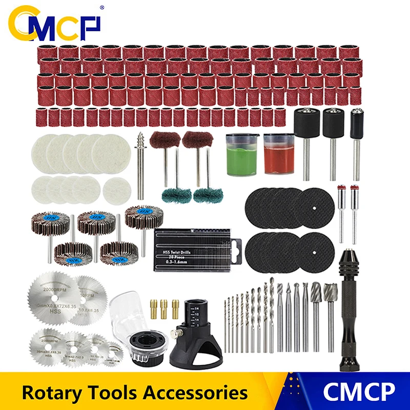 CMCP Drehwerkzeug-Zubehör für Dremel-Bohrer, Schleifen, Schleifen, Polieren, Dremel-Zubehör, Holz, Metall, Gravur, Schleifwerkzeug Image