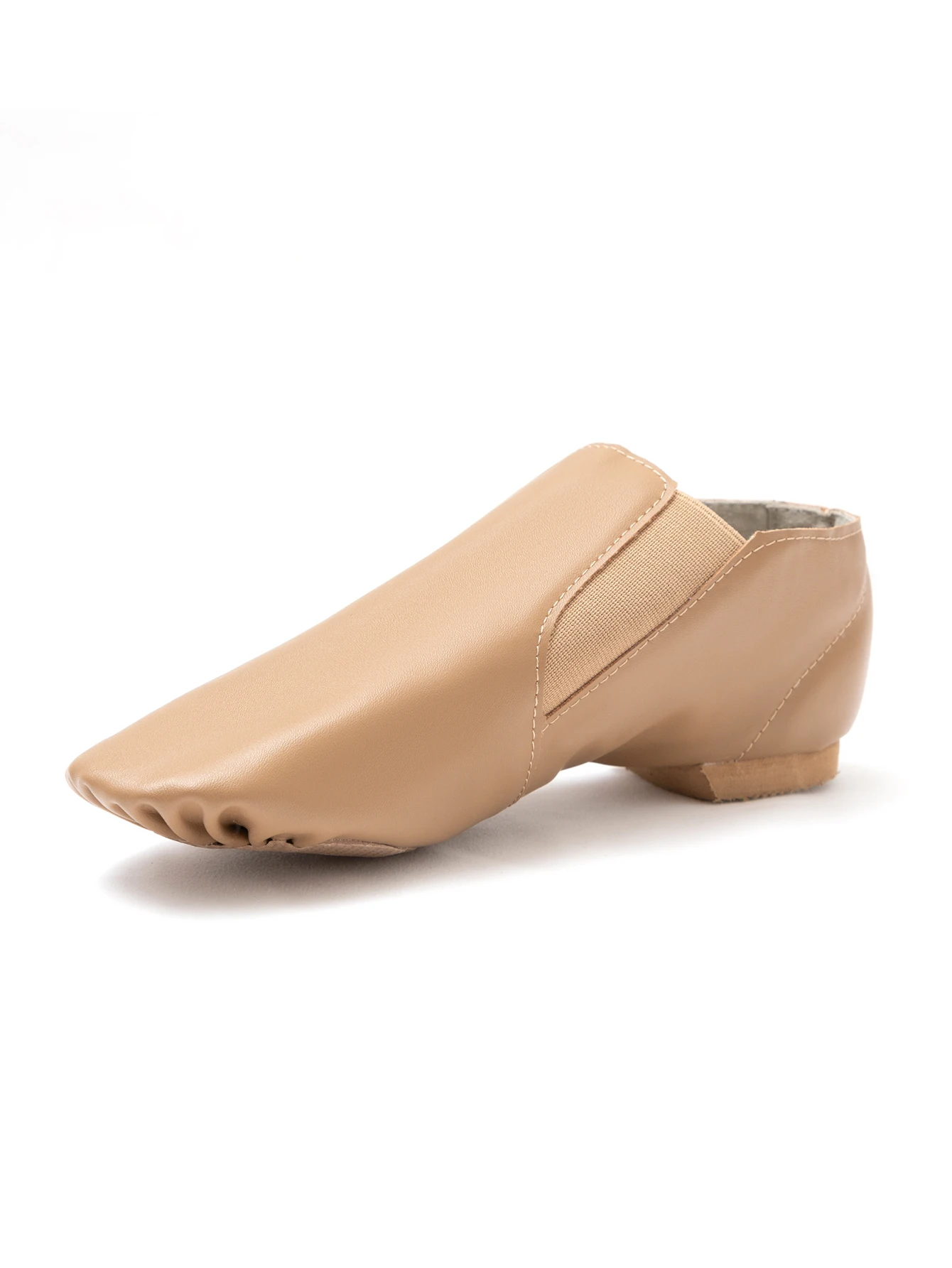 Dynadans Jazz-Schuhe aus PU-Leder zum Hineinschlüpfen, Tanzschuhe für Kinder und Erwachsene mit seitlicher Elastizität (Kleinkinder/Kinder/große Kinder/Männer/Frauen)