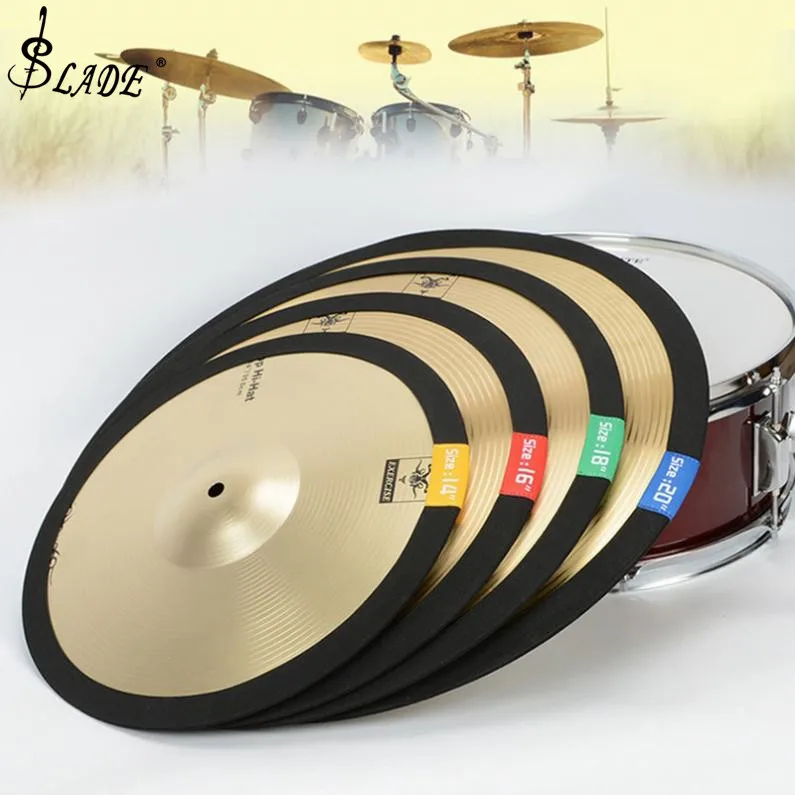 14/16/18/20 Zoll Becken Mute Kreis Ring Drum Set Hallo-Hat Praxis Abdeckung Pad Sound stop Band Instrument Zubehör Image