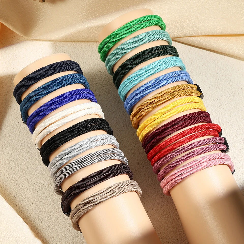 Farbe Doppel verstellbare Schnalle bunte Hand gewebt Seil Armbänder vielseitiges Geschenk für Paare Image