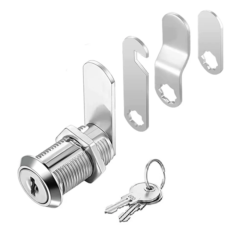 16/30 mm Nockenschloss-Set für Tür, Schrank, Briefkasten, Schublade, Schrank, Spind, Zinklegierung, Zylinder, Nockenschloss mit 2 Schlüsseln, Möbelbeschläge Image