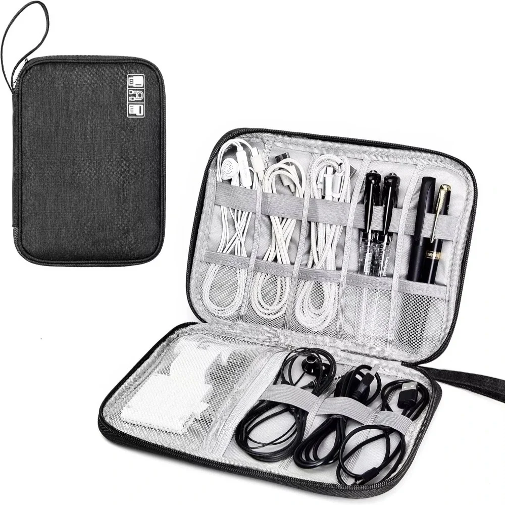 Tragbare Wasserdichte Organizer-Tasche für Elektronikzubehör, Telefonkabel, USB-OTG-Datenkabel, Ladegeräte, Reise-Aufbewahrungstasche Image