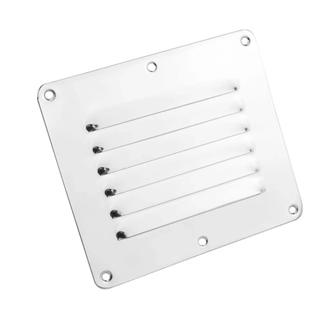 Marine Grade Edelstahl 316, Boot Marine Square Air Vent Louver Vent Grille Ventilation Louvered Ventilator Grill Abdeckung Image