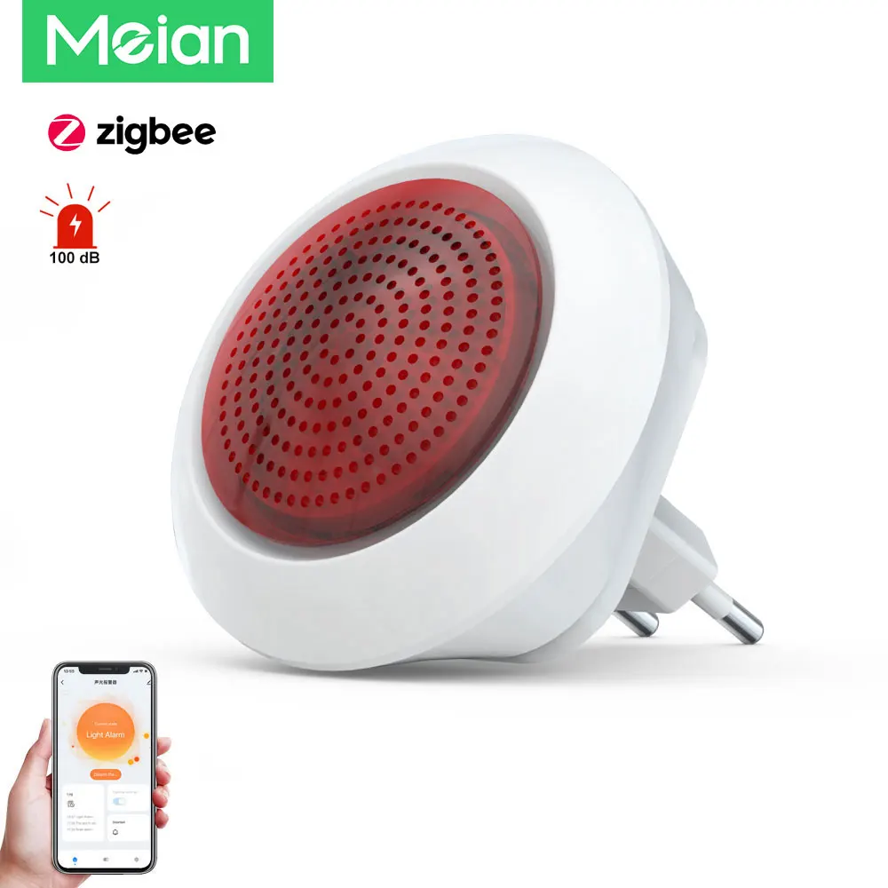 Meian Tuya 100dB Sirenenalarm Drahtlose Alarmanlage Sicherheitsschutzsteuerung über Smart Life APP ZigBee 3.0 Gateway Image