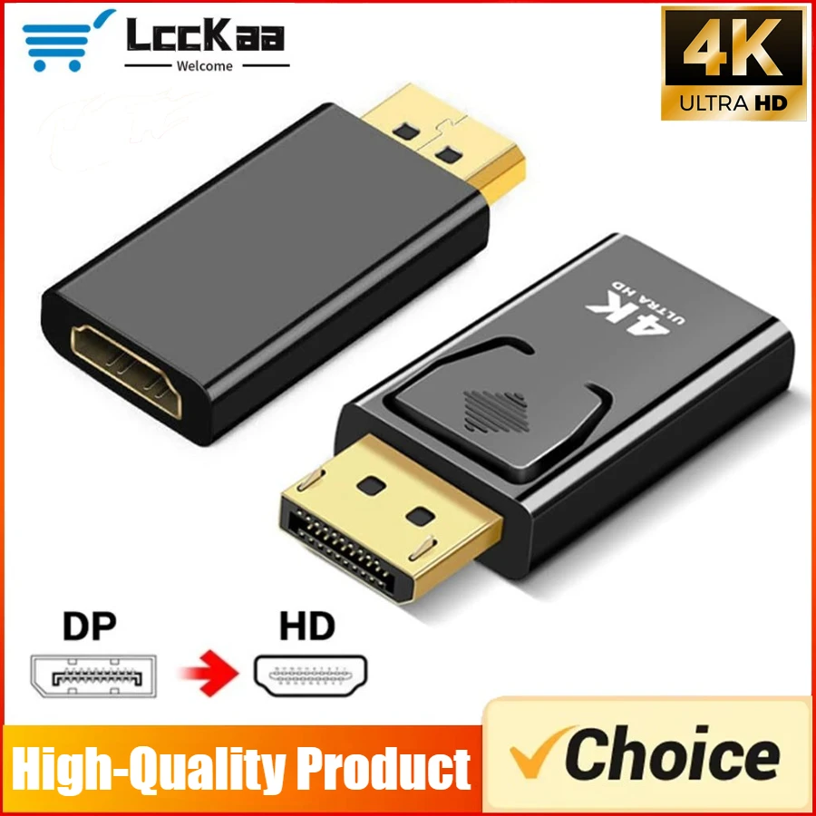 4K 30Hz/60Hz DP DisplayPort zu HDMI-kompatibler Adapter Konverter Display Port DP zu HDTV Adapter Video Audio Laptop PC Notebook Image