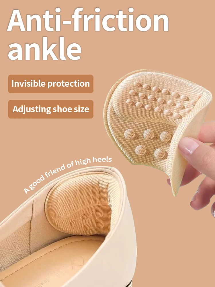 4 Stück Schuhpolster für High Heels, Schmerzlinderung, Anti-Verschleiß-Kissen, Fersenschutz, Schuhe, Aufkleber, Fußpflege, Liner, Griff, Einlegesohle, Einlage Image