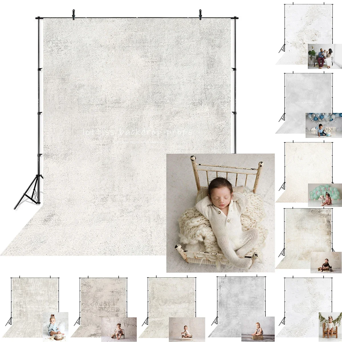 VIKAMA Wabi-Sabi Vintage Wandteppich Textur Studio Hintergrund Tuch Kinder Porträt Fotografie Requisiten Home Decor