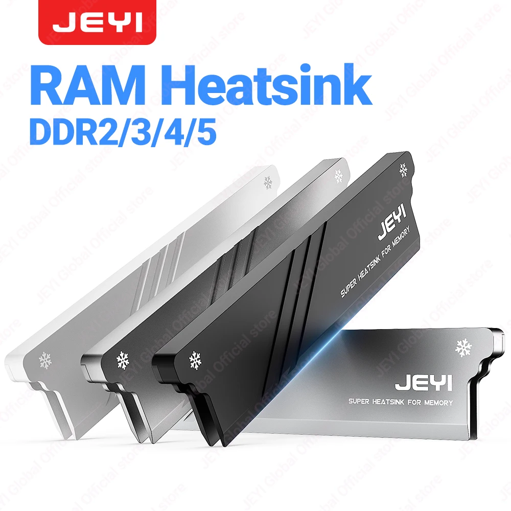 JEYI Speicher RAM-Kühlkörper mit Wärmeleitpads, Desktop-RAM-Kühler DDR-Strahlungsableitung für PC DIY DDR2 DDR3 DDR4 DDR5 Image