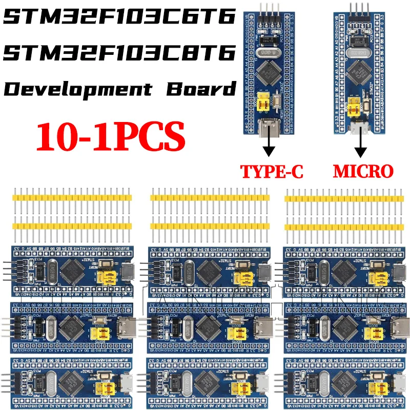 10-1PCS STM32F103C6T6 STM32F103C8T6 ARM STM32 Mindestsystem-Entwicklungsplatinenmodul für Arduino Image