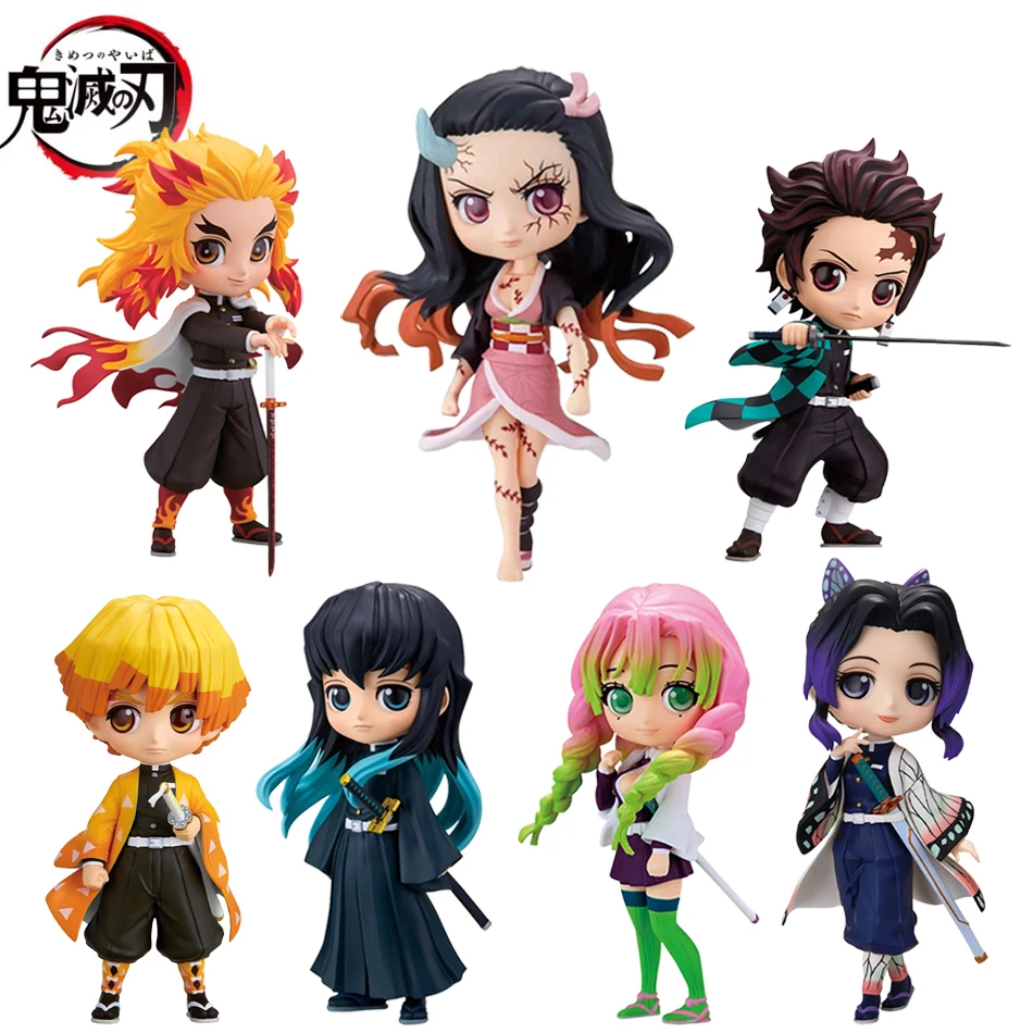 15cm Anime Dämon Sayaer Figur Puppe und Y Nezuko Tanjiro Zenitsu Inosuke Anjuro Shinobu Giyu Qposket Modell und Y Machine ds Weihnachtsgeschenk Image