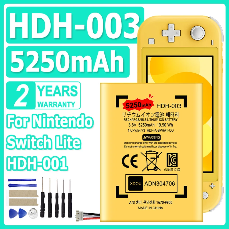 5250 mah HDH-003 HDH 003 Switch-lite Neue batterie Für Nintendo Switch Lite HDH-001 HDH-003 HDH-A-BPHAT-C0 wiederaufladbare batteria Image
