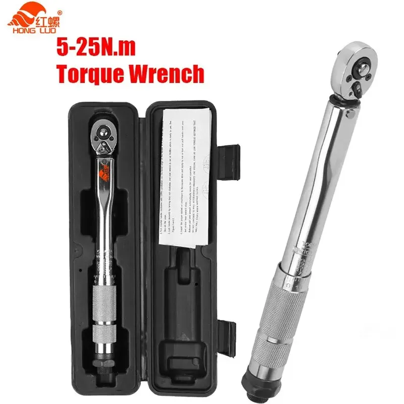 5-25 N.m Mikrometer Auto Motorrad Demontage Werkzeug Professionelle Einstellbare Drehmomentschlüssel 1/4'' Antriebsschlüssel Hand Werkzeug