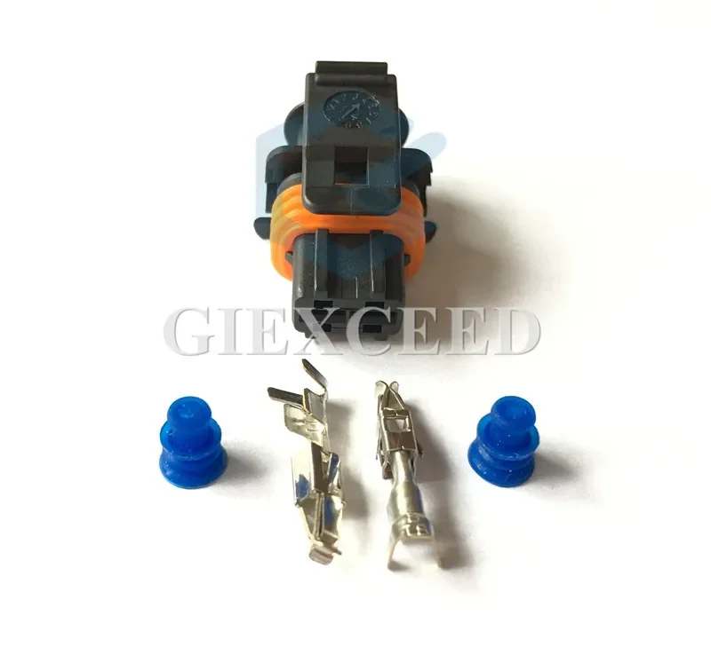 2 Sätze 2-polige Wechselstrom-Baugruppe 1928404072 1928403137 Weibliche Common Rail Diesel Injektor Stecker Automotive Anschluss Buchse Für Bosch Image