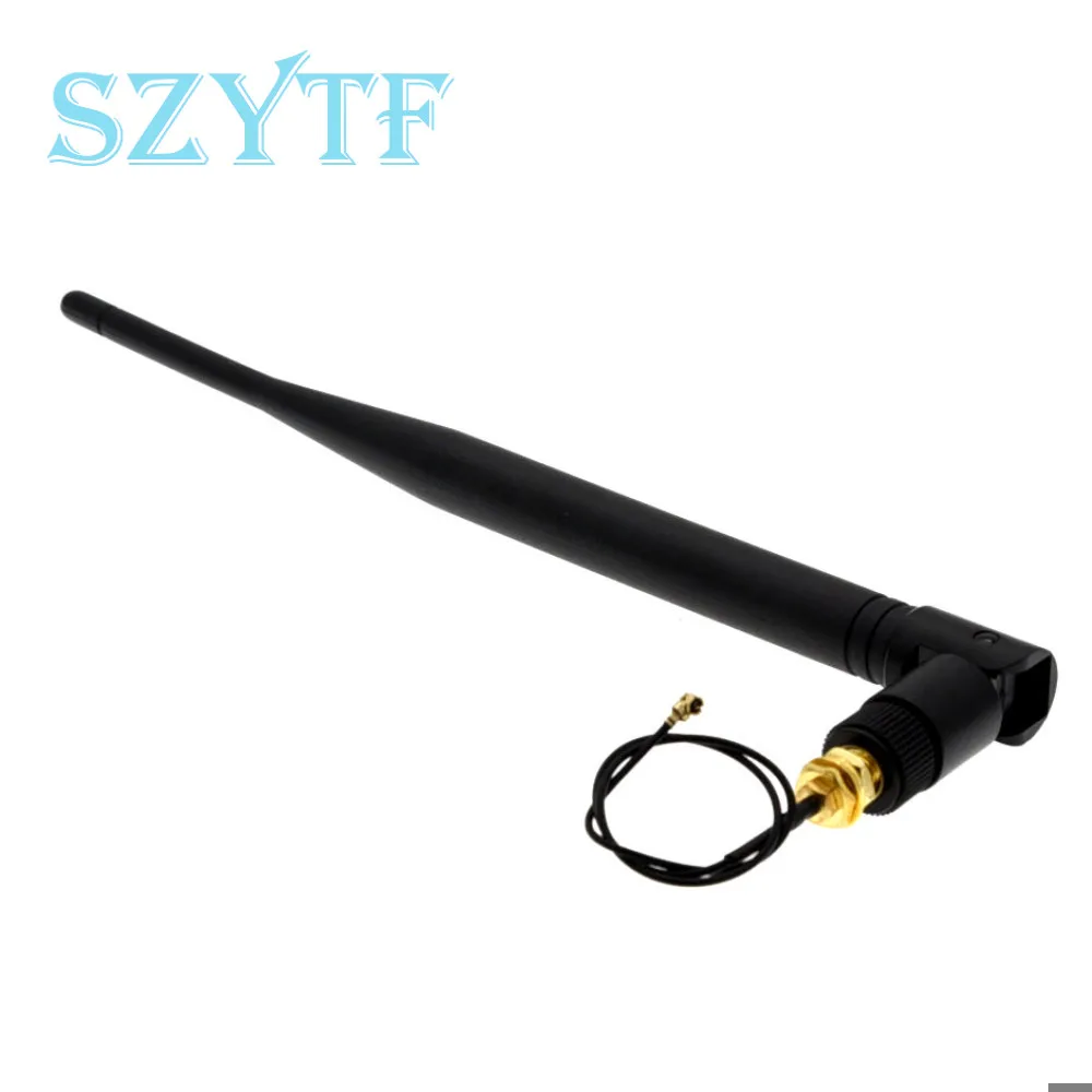 2,4 GHz WiFi 2,4 g Antennenantenne RP-SMA-Stecker WLAN-Router + 17 cm PCI U.FL IPX auf RP SMA-Stecker Pigtail-Kabel ESP8266 ESP32 Image
