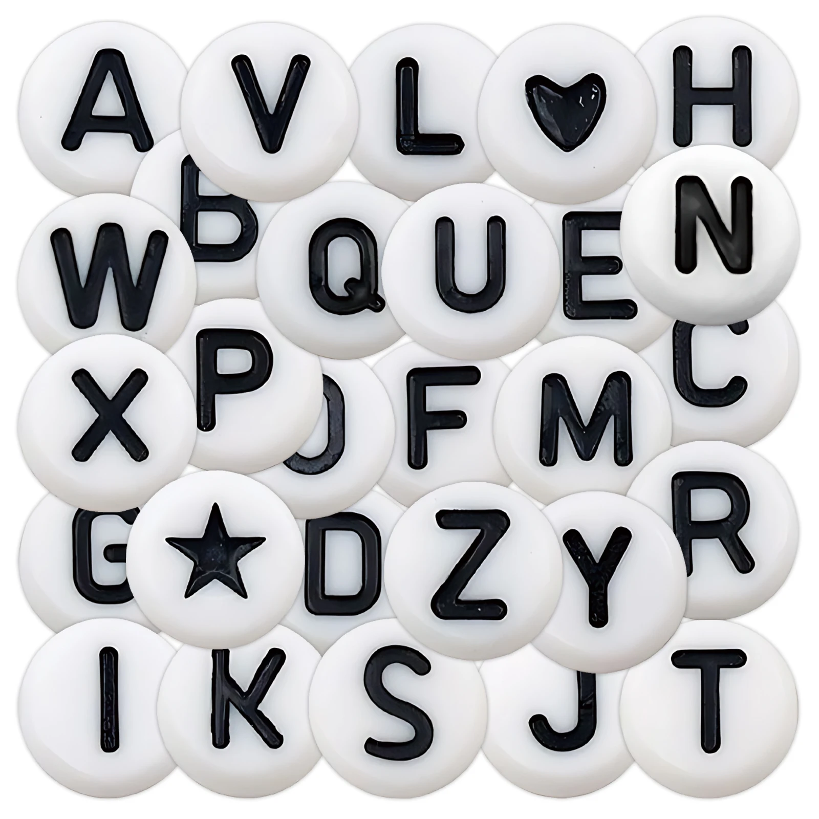 126 Stück Alphabet-Buchstaben-Aufkleber, nicht reinweiß, selbstklebende Buchstaben-Etiketten, Aufkleber für Scrapbooking, Basteln, DIY, Basteltagebuch Image