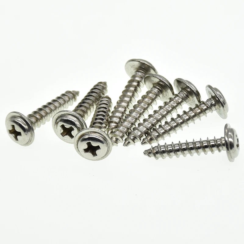 20 stücke/Lot 304 edelstahl selbst schrauben M 1,4 M 1,7 M2 M3 M4 Kreuz runde kopf PWA pan kopf mit pad schraube Image