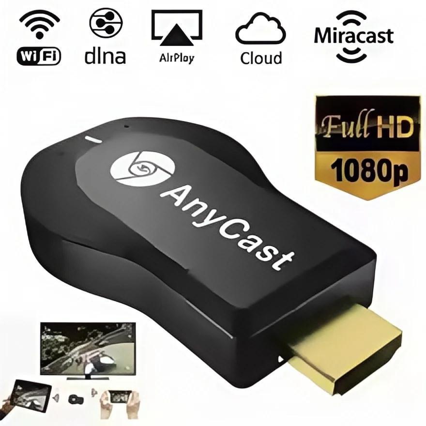 M2Plus Kabelloser Display-Adapter 4K1080P HDMI-Dongle Bildschirmspiegelung für TV, Handy, Tablet, Unterstützt AirPlay, DLNA, Miracast Image