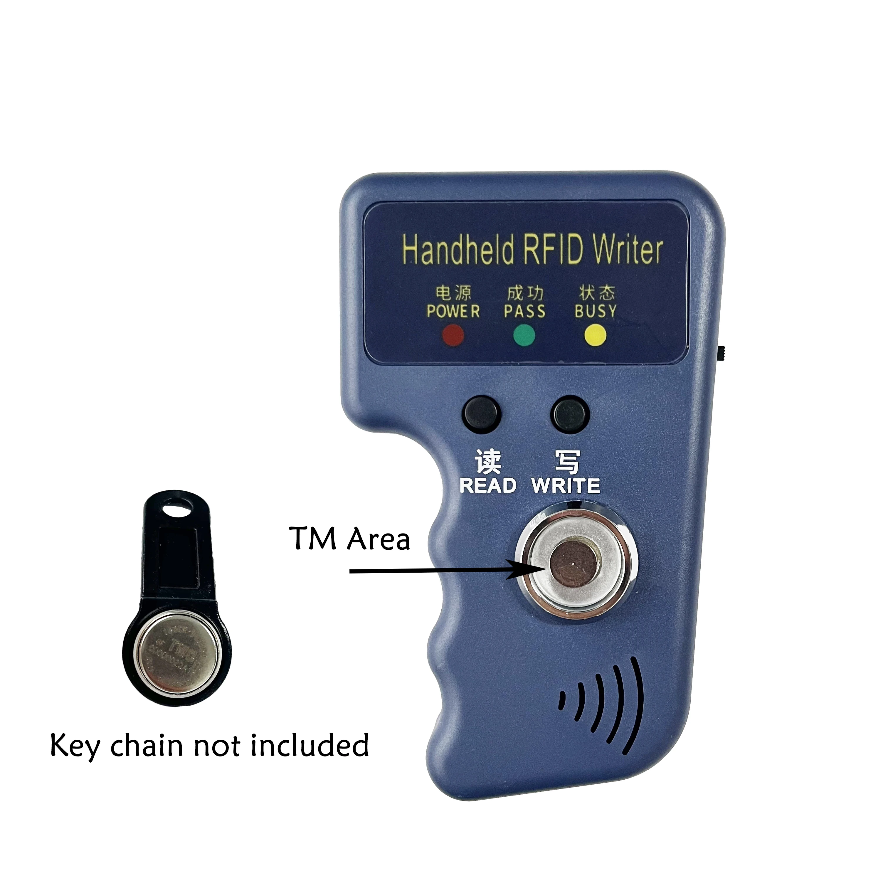 TM1990 ibutton DS-1990A I-Button Reader Handheld RW1990 TM RFID Duplikator 125KHz T5577 EM4305 EM4100 Tasten Tag Karte Kopierer Image