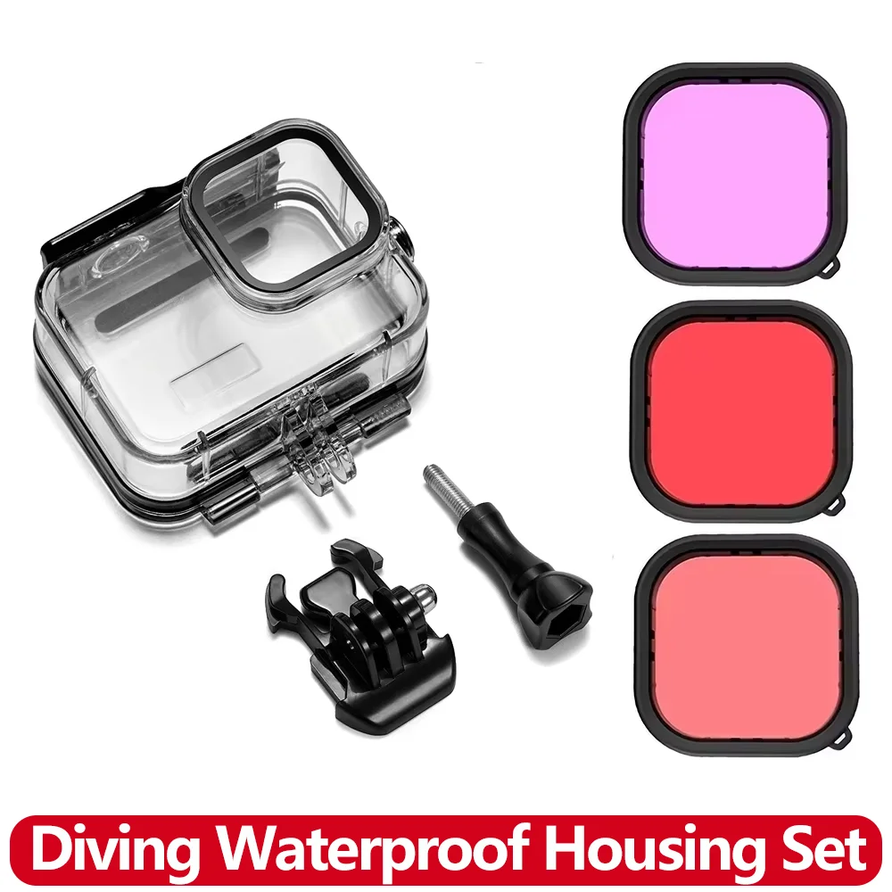 GoPro Hero 13 12 Schwarz Wasserdichtes Gehäuse Tauchen Schutzhülle Unterwasser Tauchabdeckung 60 Mt Für Go Pro 9 10 11 GoPro Zubehör Image