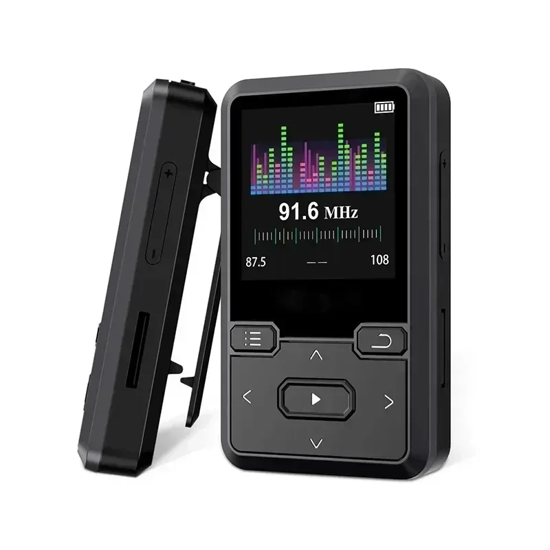 Mini Back Clip Sport 32GB verlustfreier Sound MP3-Player mit BT 5.0, Schritt zähler FM Radio, neues Design Mini 1,44 Zoll Musik-Player Image