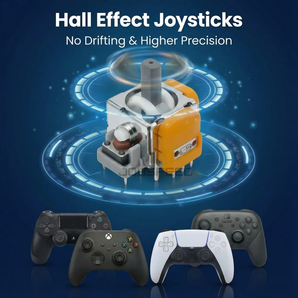 2–10 Stück Hall-Effekt-Joystick für PS5 DualSense PS4 Xbox Series X S Switch Pro Controller Edge Modul 3D Analog Stick Ersatz Image